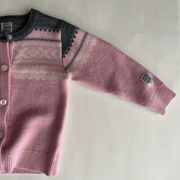 Marius‎ Nordic 100% Merino Wool Baby Girl Cardigan Sweater Fair Isle 9-12 Months - Picture 4 of 8